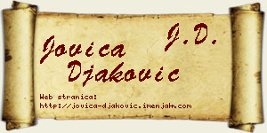 Jovica Đaković vizit kartica